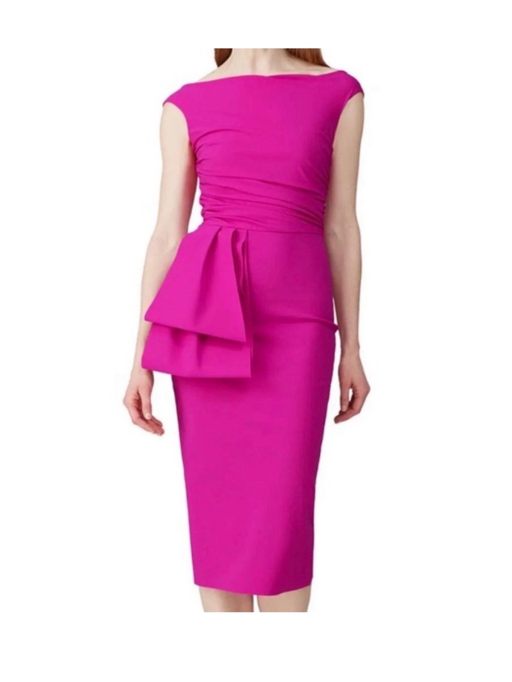 Chiara Boni Fuchsia Sleeveless Midi Dress